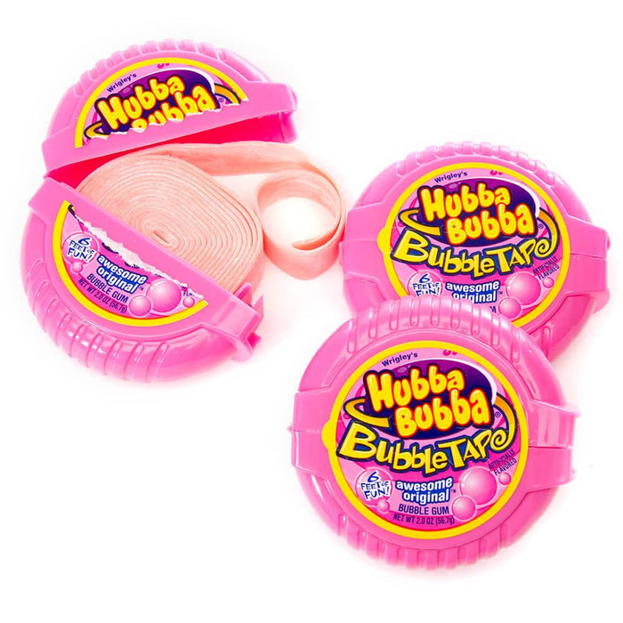 6 Pack Hubba Bubba Gum Tape Awesome Bubble Gum Original Flavor Fun 6ft Long Each