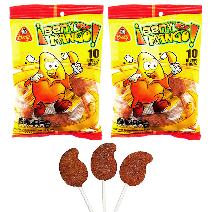 20 Pc Paletas Mango Chili Lollipops Mexican Pops Hard Candy Chile Sucker