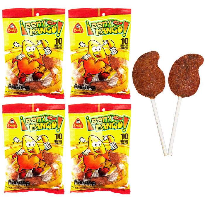 40 Pc Mango Paletas Sabor Chile Mexican Chili Lollipops Hard Candy Pops