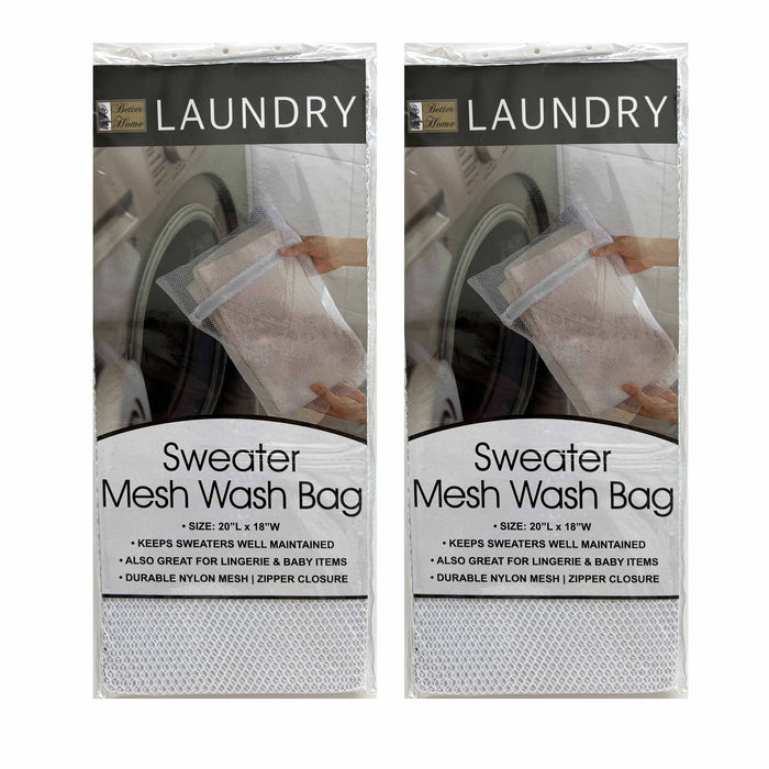 2 Pack Laundry Bags Mesh Wash Bag Clothes Hosiery Washing Lingerie Socks 20"