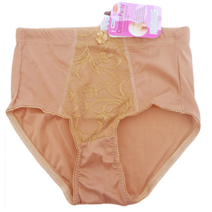 Beige Tummy Control Womens Slim High Waist Body Shaper Shapewear Underwear L