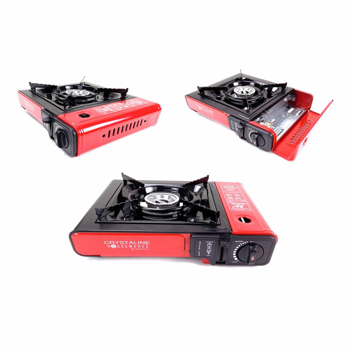 2 Portable Gas Camping Stove Outdoor Cooking Butane Hiking Picnic Burner Tools