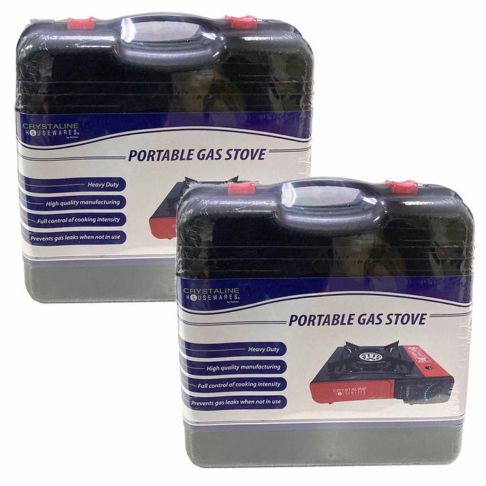 2 Portable Gas Camping Stove Outdoor Cooking Butane Hiking Picnic Burner Tools