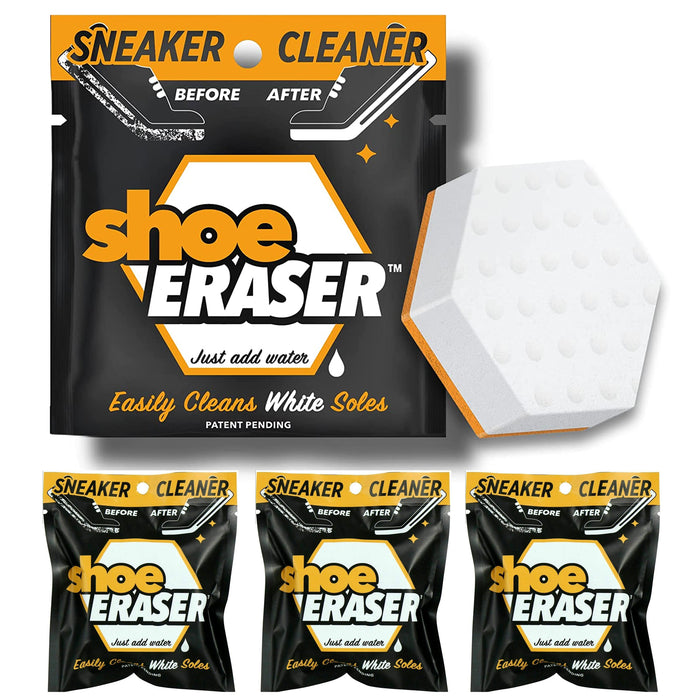 4 Pc Scuff Erasing Shoe Cleaner White Sole Sneaker Cleaning Sponge Remove Dirt