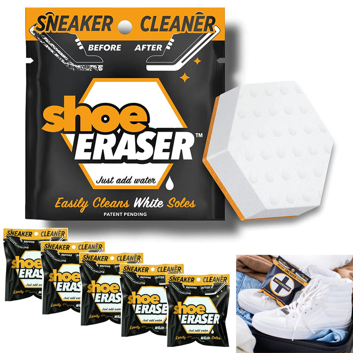 6 Pc Shoe Cleaning Sponge Eraser White Sole Sneaker Scuff Marks Remover Stains