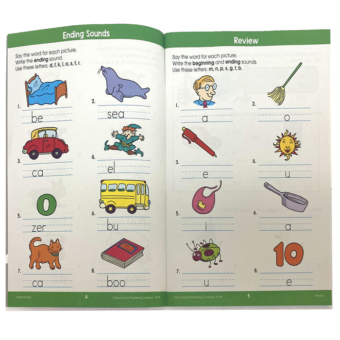 4 Pc Kids Activity Books Learning Children Workbook Puzzles Reading Writing Math