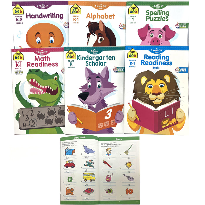 4 Pc Kids Activity Books Learning Children Workbook Puzzles Reading Writing Math