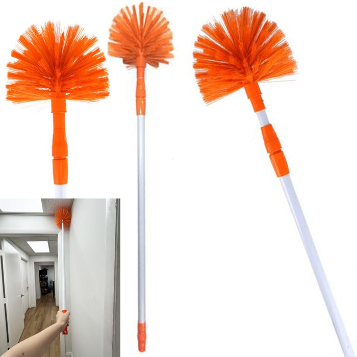 Cobweb Duster Extension Pole Washable Cleaning Telescoping Ceiling Fan Brush NEW