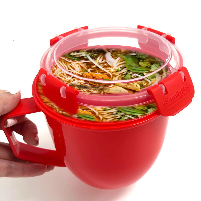 6 Pc Food Containers Bowl Soup Coffee Mugs Cup 32oz Microwave Safe Food BPA Free