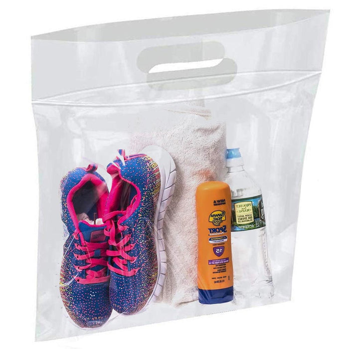 6PC Large Storage Bags Clear Zippered 15x17 Strong Resealable Clothes Organizer