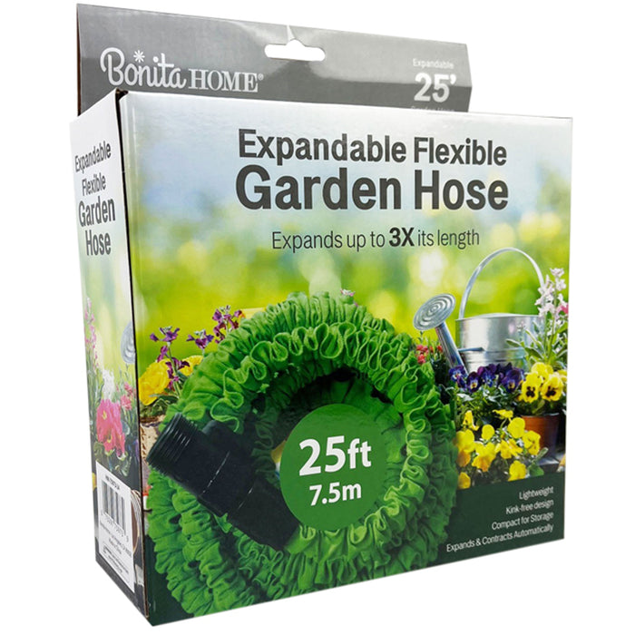 1 Pc 25FT Expandable Flexible Garden Water Hose Expanding Lightweight Green Lawn