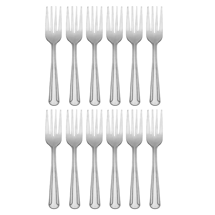 12 Forks Salad Dinner Stainless Steel Mirror Finish Dining Table Serving Utensil