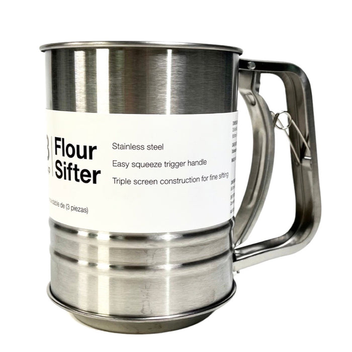 3 Cup Stainless Steel Flour Sifter Chef Craft Baking Mesh Powdered Sugar Sifter