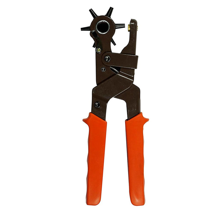 Heavy Duty Leather Punch Eyelet Plier Revolving Hole Snap Grommet Repairing Tool
