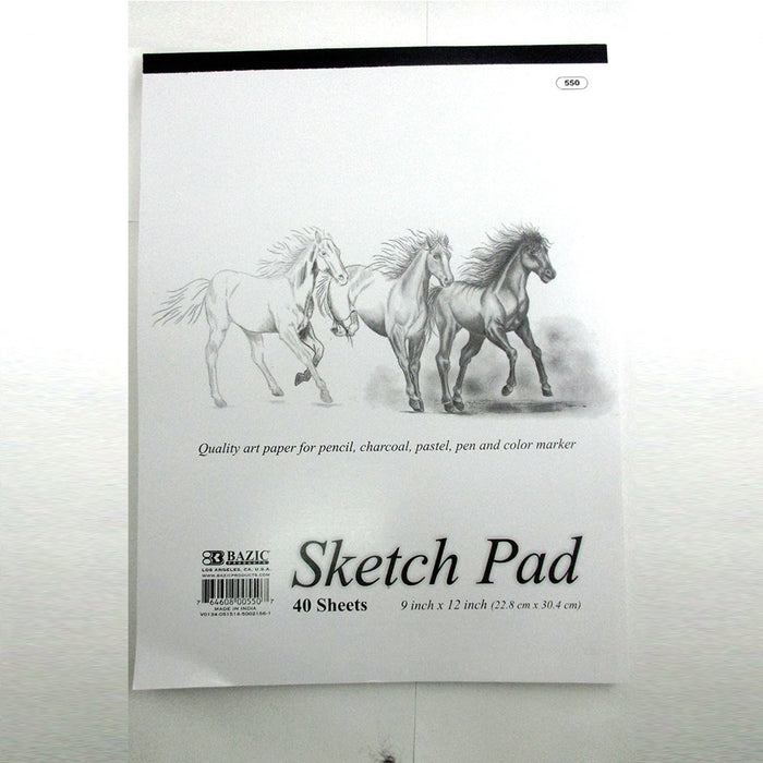 2 Set 9 x 12 Inches 40 Sheets Premium Quality Sketch Book Drawing Paper Pad Art