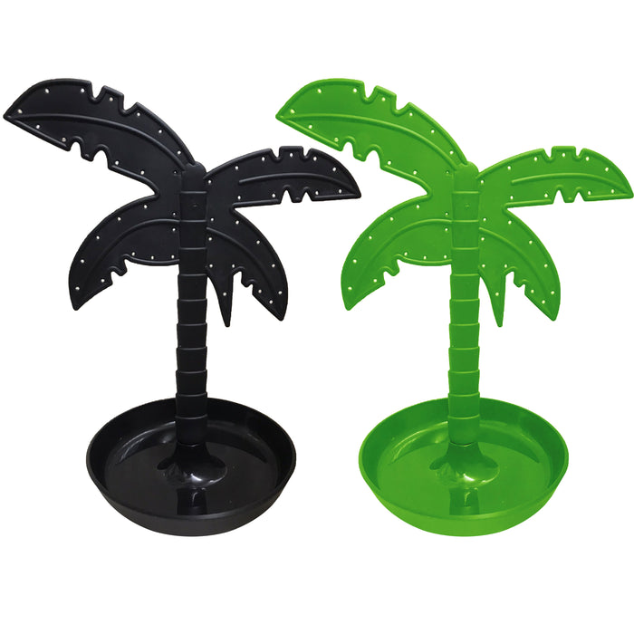 2 Palm Tree Jewelry Organizer Stand Holder Display Bowl Stud Earrings Necklaces