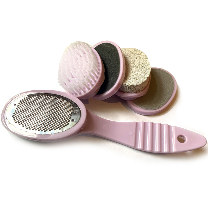 5 in 1 Pedicure Foot File Pumice Brush Scraper Grooming Remove Calluses Buffer