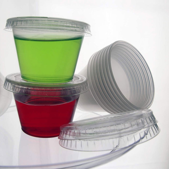 256 Ct Disposable 2.5oz Souffle Cups with Lids Condiments Mini Portion Sauce Dip