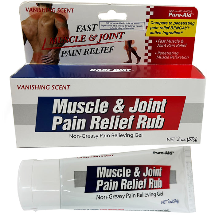 Muscle & Joint Pain Relief Rub Gel Fast Relive Menthol Arthritis Sore Bruise 2oz