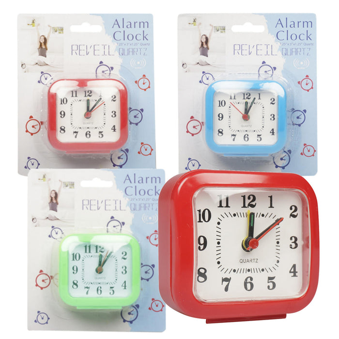 1 Travel Alarm Clock Battery Operated Analog 12 Hours Home Decor US SHIP