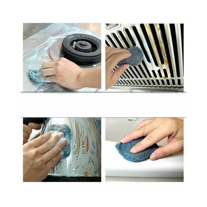8 Steel Wool Soap Pads Scrubber Sponge Rust Remover Dish Washing Kitchen Cleaner