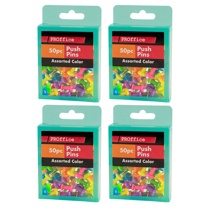 200 Pc Assorted Colors Push Pin Thumb Tack 7/8" Cork Board Bulletin Office Notes