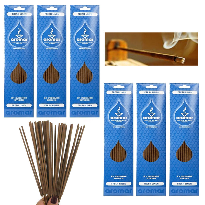 120 Fresh Linen Burning Incense Stick Concentrated Scent Fragrance Aroma Therapy