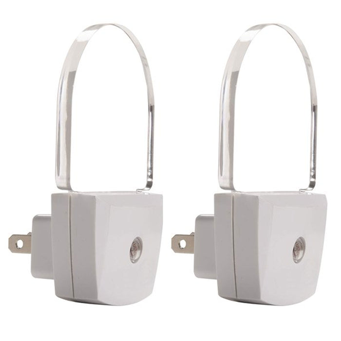 2 Pc Automatic Plug In LED Night Light Dusk Dawn Sensor Nightlight Energy Saver