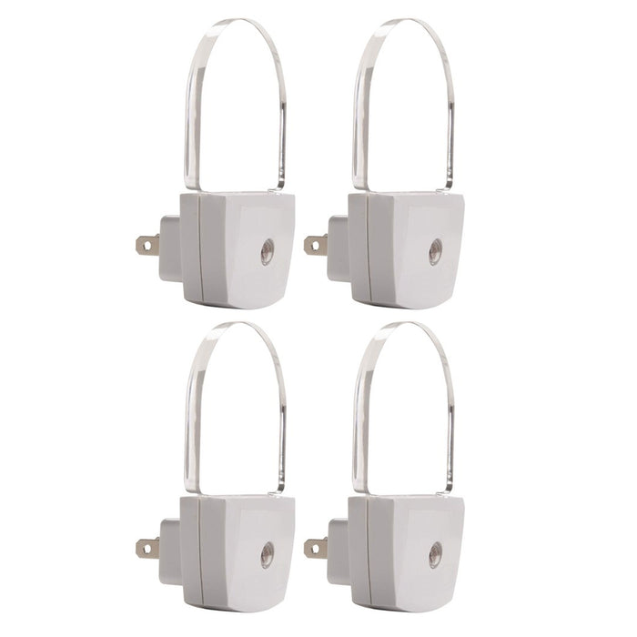 4 Pc Plug In LED Night Light Automatic Dusk Dawn Sensor Energy Saver Nightlight