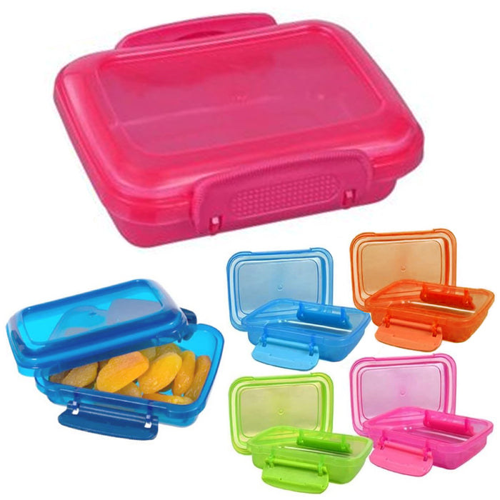 3 Pc Mini Lockable Snack Container Lunch Food Knick Knack Bead Organizer Storage