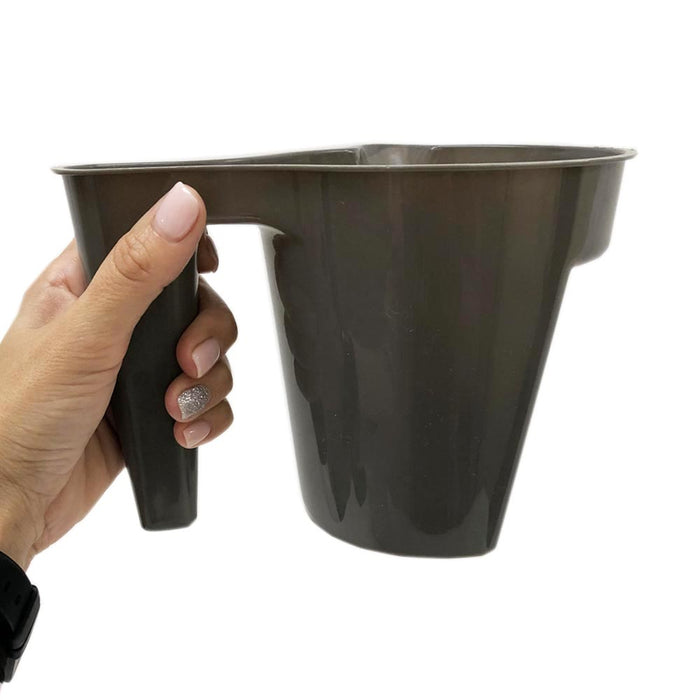 2 Plastic Mixing Cup Container Paint Brush Holder Touch Ups Trim Work Hold 17oz