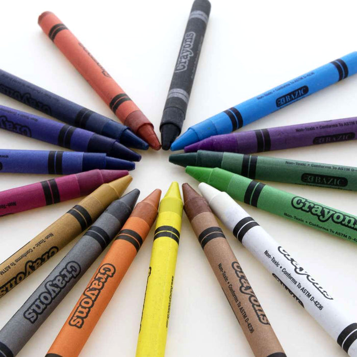 32ct Premium Crayons Vibrant Brilliant Colors Coloring Kids School Supplies 2pk