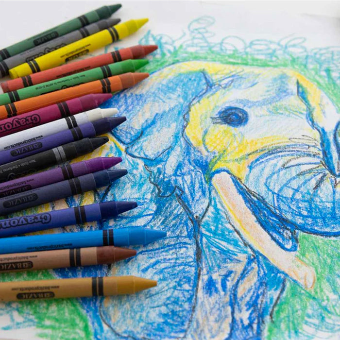 64ct Premium Crayons Non Toxic Assorted Colors Coloring Kids School Supplies 4pk