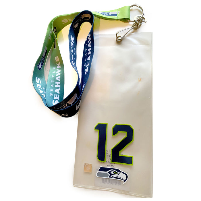 4 X Sports Lanyards NFL Seattle Seahawks 12th Man Ticket Credential Badge Holder