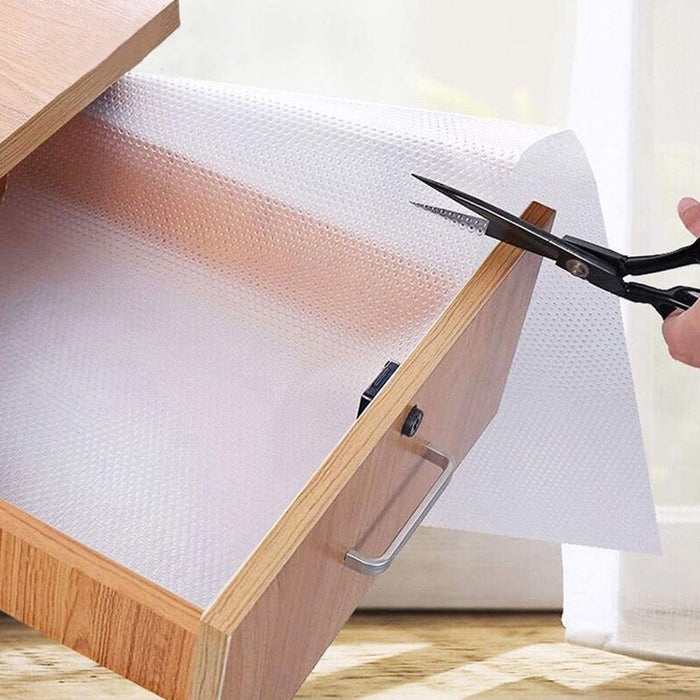 4 Rolls Heavy Duty Clear Shelf Drawer Liner Cabinet Mat Non Slip Grip 12"X30"