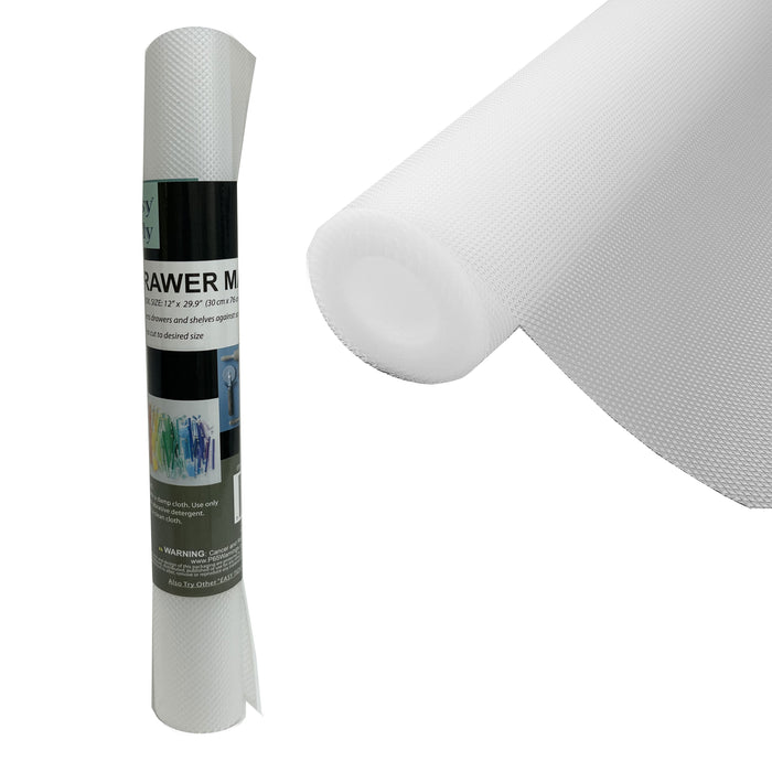 1 Roll Kitchen Drawer Liner Clear Shelf Mat Cover Non Slip Grip Tool Box 12"X30"