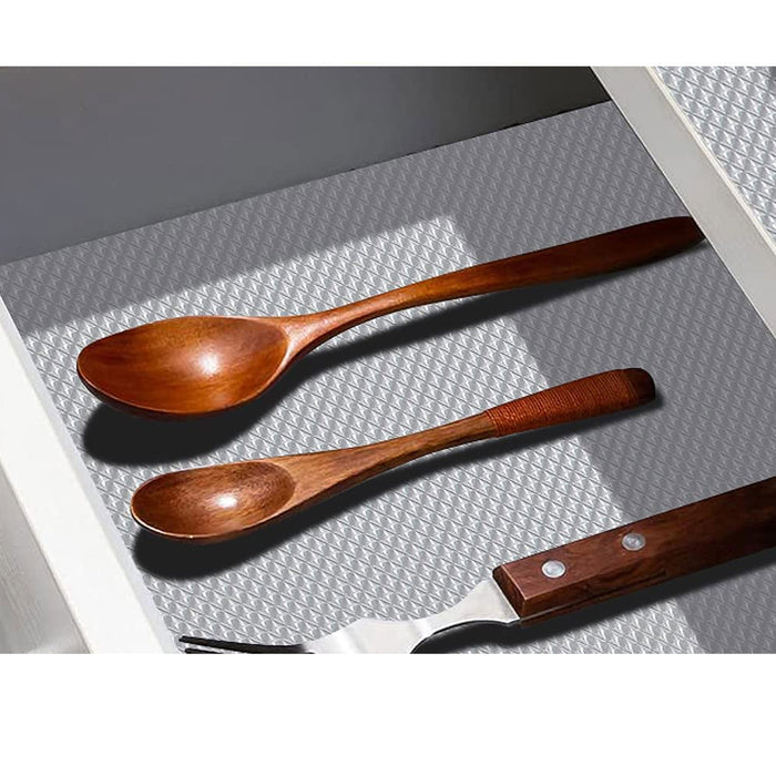 1 Roll Kitchen Drawer Liner Clear Shelf Mat Cover Non Slip Grip Tool Box 12"X30"