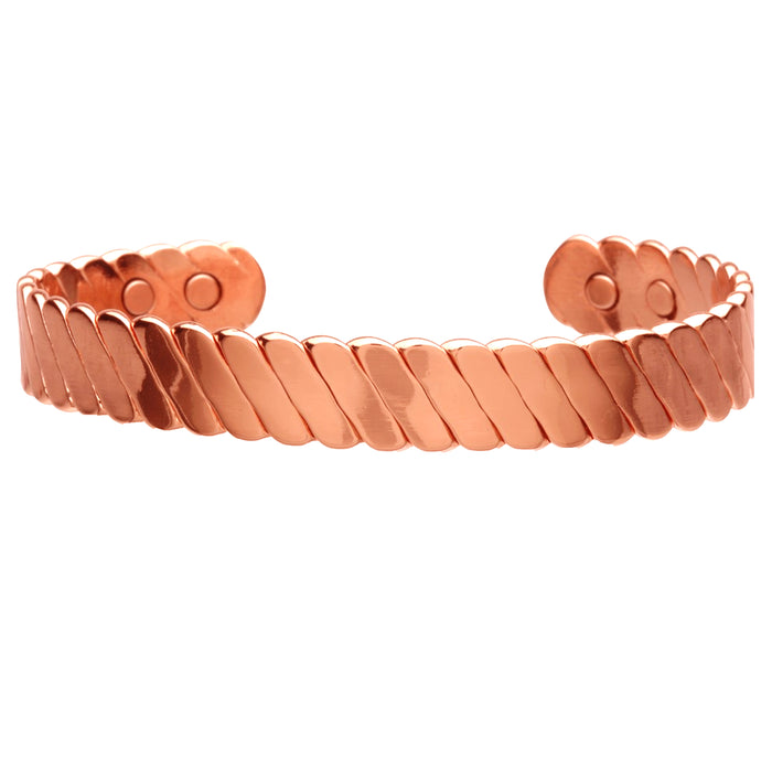 1 Copper Magnetic Bracelet 4 Magnets Adjustable Cuff Natural Relief Elegant Gift