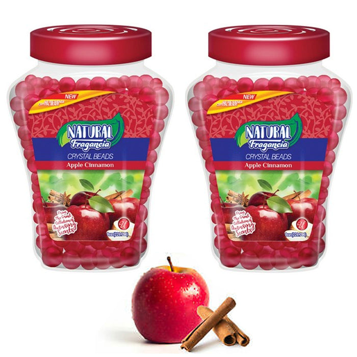 2 Pc Apple Cinnamon Scent Crystal Beads Gel Pearl Air Freshener Odor Eliminator