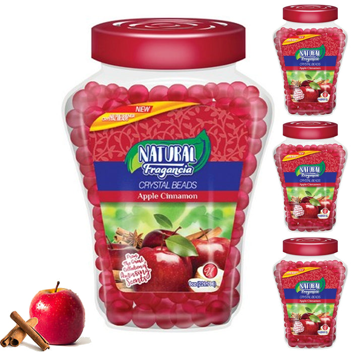 4pk Odor Eliminator Car Pet Gel Beads Air Freshener Apple Cinnamon Scent 8 Oz ea