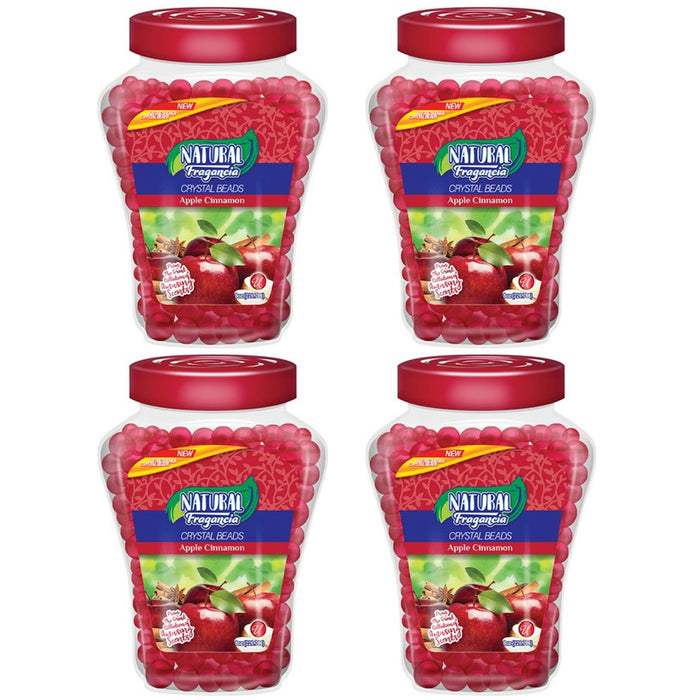 4pk Odor Eliminator Car Pet Gel Beads Air Freshener Apple Cinnamon Scent 8 Oz ea