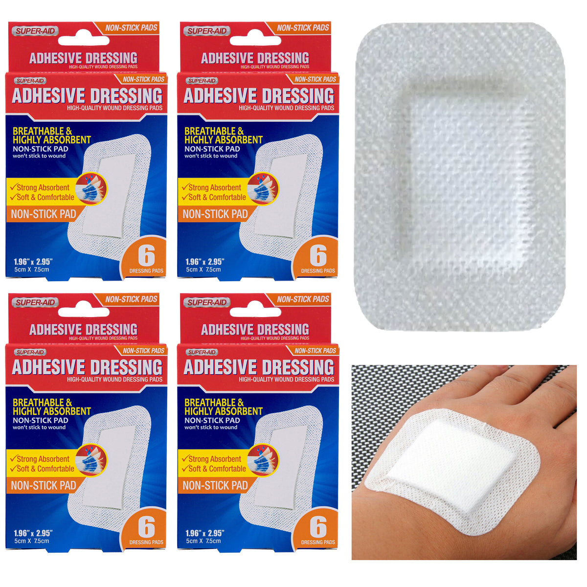 24 Pc Sterile Adhesive Bandage Dressing Pads First Aid Wound Care Soft — AllTopBargains 24 Pc Sterile Adhesive Bandage Dressing Pads First Aid Wound Care Soft — AllTopBargains