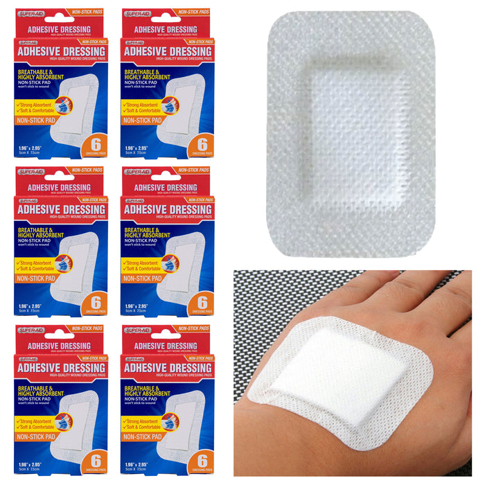 36 Pc Sterile Bandages First Aid Adhesive Dressing Pad Sealed Medical Wound Care