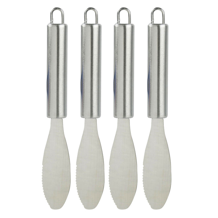 4 pack Sandwich Spreader Butter Knife Cheese Knives Stainless Steel Wide Blade