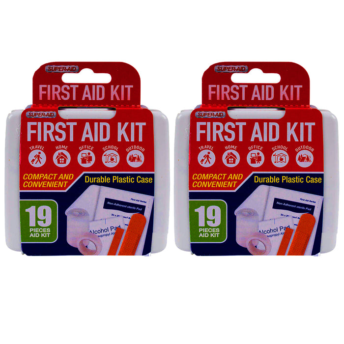 38 Pc First Aid Kit To Go Emergency Home Medical Minor Wound Care Compact 2 Case