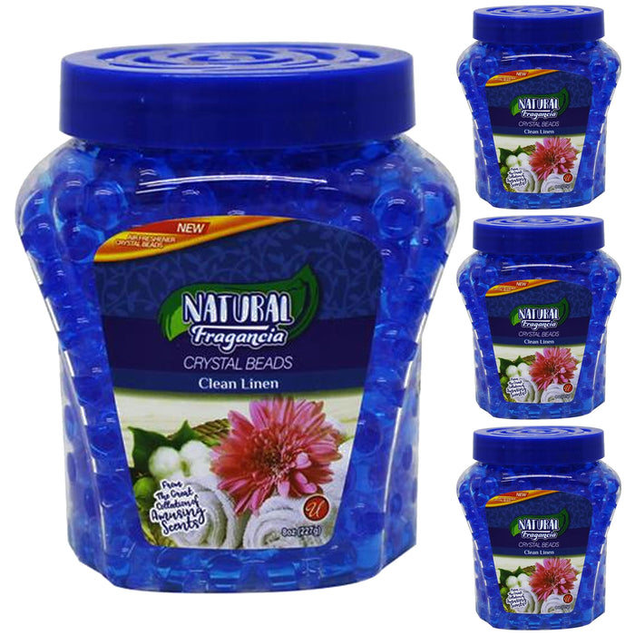 4 X Home Odor Eliminator Air Freshener Fresh Linen Scent Crystal Gel Beads Aroma