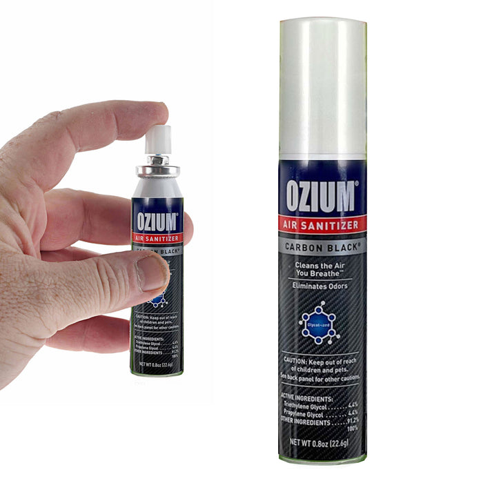 4 Pc Ozium Air Sanitizer Odor Eliminator Purifier Freshener Carbon Black 0.08oz