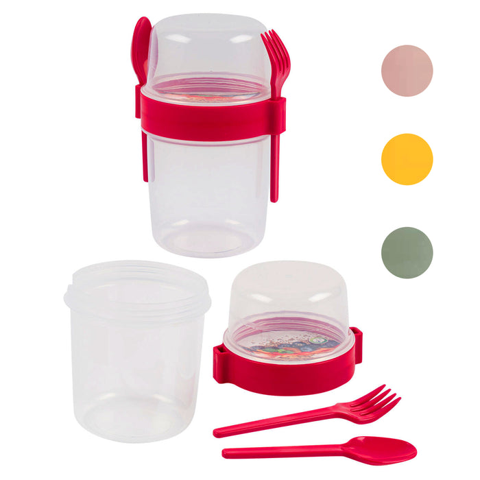 4 Sets Breakfast On The Go Cups Cereal Yogurt Cup Oatmeal Container Travel 27oz