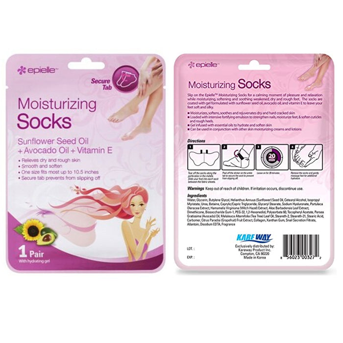 2 Pack Set Moisturizing Socks Hand Skin Gloves Beauty Spa Nail Therapy Treatment