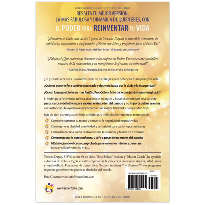 El Poder Para Reinventar Tu Vida 7 Pasos Para Potenciar Pasion Proposito Y Exito
